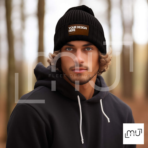 Black Beanie Mockup 006