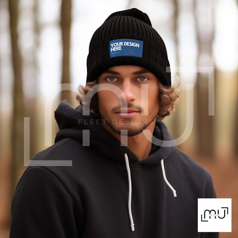 Black Beanie Mockup 006