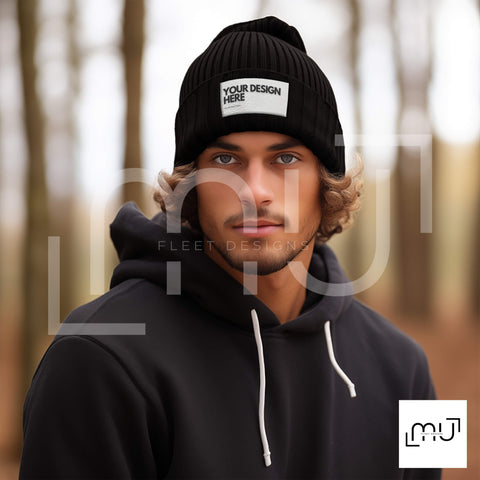 Black Beanie Mockup 006