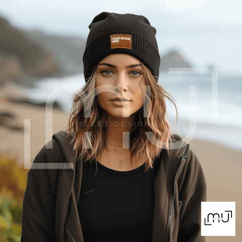 Black Beanie Mockup 008