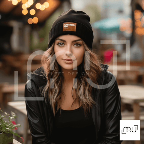 Black Beanie Mockup 007