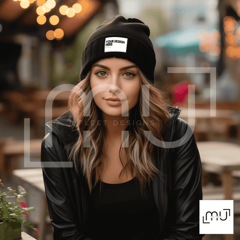 Black Beanie Mockup 007