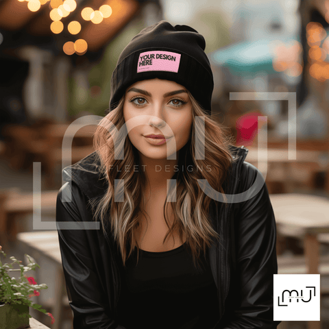 Black Beanie Mockup 007