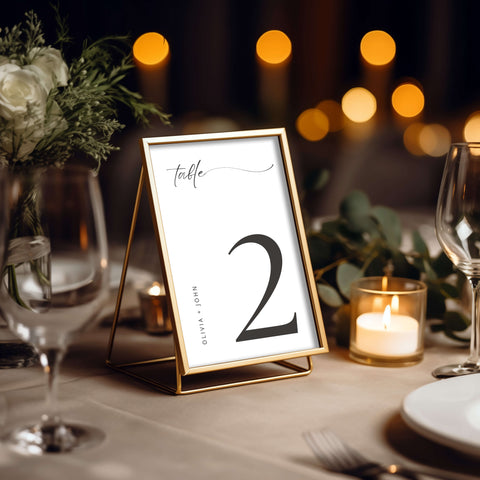 Wedding Table Number Mockup 007