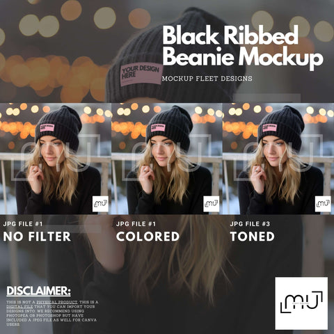 Black Beanie Mockup 003