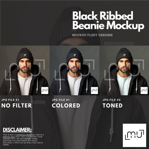 Black Beanie Mockup 001