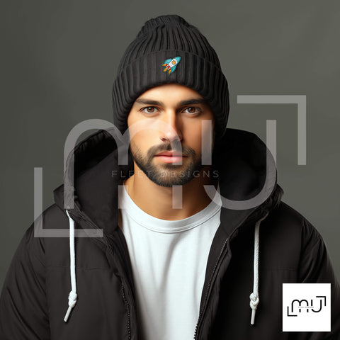 Black Beanie Mockup 001